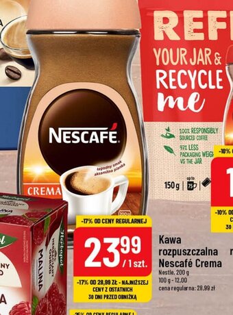 Polomarket Kawa rozpuszczalna Nescafé Crema Nestle, 200 g oferta