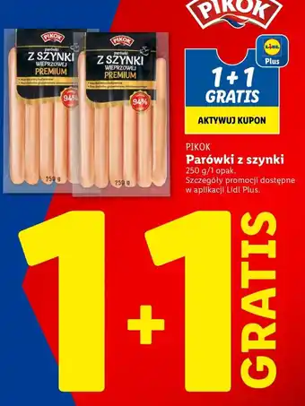 Lidl PIKOK Parówki z szynki 250g oferta