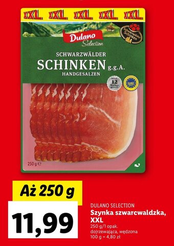 Lidl DULANO SELECTION Szynka szwarcwaldzka, 250g oferta