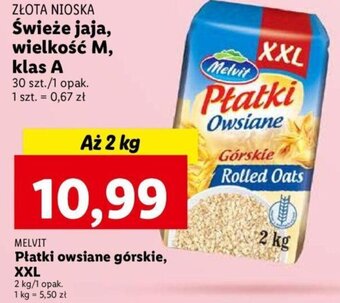 Lidl MELVIT Płatki owsiane górskie, 2kg oferta