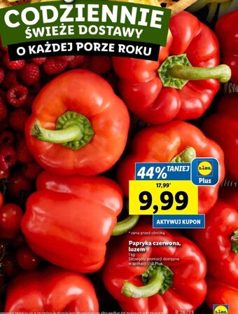 Lidl Papryka czerwona, luzem 1 kg oferta