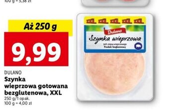 Lidl DULANO Szynka wieprzowa gotowana bezglutenowa, 250g oferta