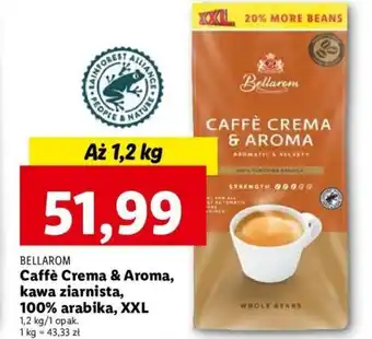 Lidl BELLAROM Caffè Crema & Aroma, kawa ziarnista, 100% arabika, XXL 1,2kg oferta