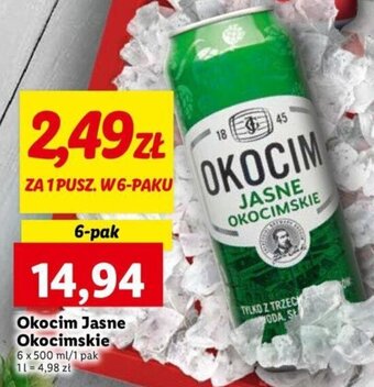 Lidl Okocim Jasne Okocimskie 6 x 500 ml oferta