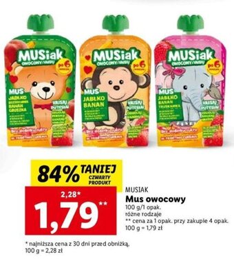 Lidl MUSIAK Mus owocowy 100g oferta