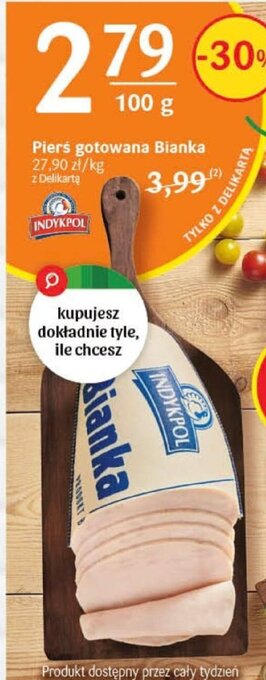 Delikatesy Centrum Pierś gotowana Bianka 100g oferta