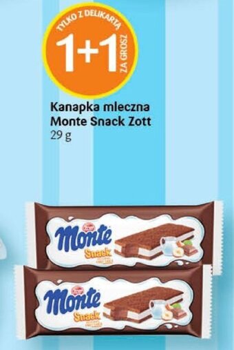 Delikatesy Centrum Kanapka mleczna Monte Snack Zott 29 g oferta