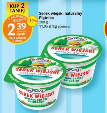 Delikatesy Centrum Serek wiejski naturalny Piątnica 200g oferta