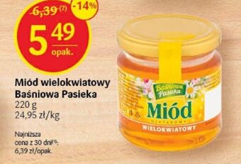 Delikatesy Centrum Miód wielokwiatowy Baśniowa Pasieka 220g oferta