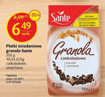 Delikatesy Centrum Płatki śniadaniowe granola Sante 350g oferta