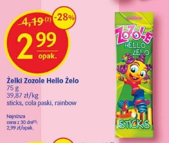 Delikatesy Centrum Żelki Zozole Hello Żelo 75 g oferta