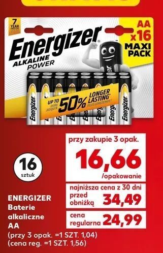 Kaufland Baterie alkaiczne lr06 energizer oferta
