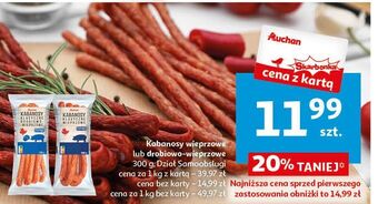 Auchan Kabanosy wieprzowe auchan oferta