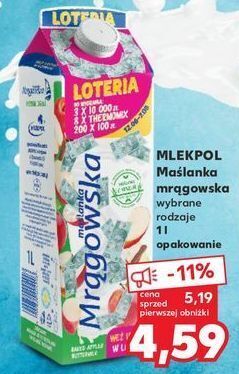Kaufland Maślanka naturalna mrągowska oferta