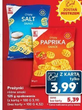 Kaufland Prażynki solone k-classic oferta