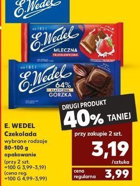 Kaufland Czekolada gorzka klasyczna 64% e. wedel oferta