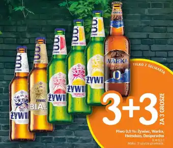 Delikatesy Centrum Piwo 0,0 %: Żywiec, Warka, Heineken, Desperados 0,4-0,5l oferta