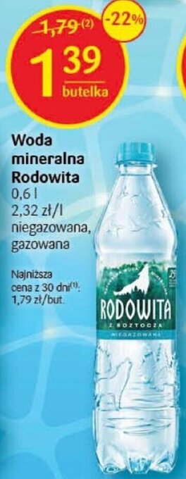 Delikatesy Centrum Woda mineralna Rodowita 0,6l oferta