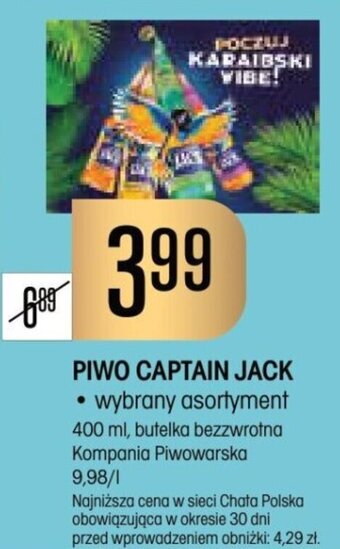 Chata Polska PIWO CAPTAIN JACK 400 ml oferta