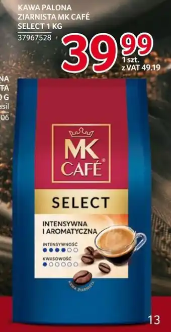 Selgros KAWA PALONA ZIARNISTA MK CAFÉ SELECT 1 KG oferta