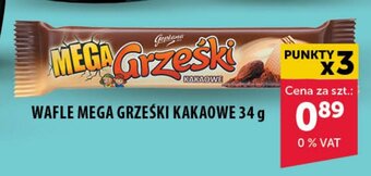 Eurocash WAFLE MEGA GRZEŚKI KAKAOWE 34 g oferta