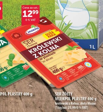 Eurocash SER ŻÓŁTY MLEKPOL PLASTRY 400 g oferta