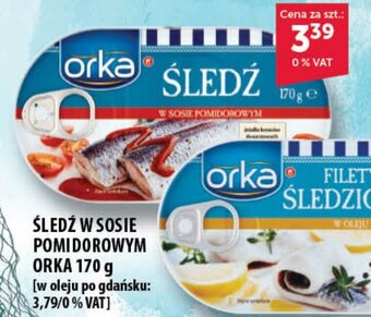 Eurocash ŚLEDŹ W SOSIE POMIDOROWYM ORKA 170 g oferta