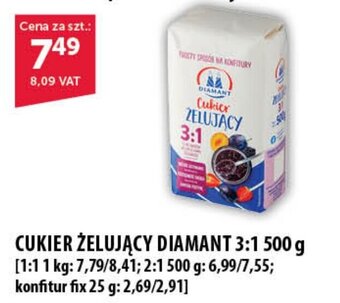 Eurocash CUKIER ŻELUJĄCY DIAMANT 3:1 500 g oferta