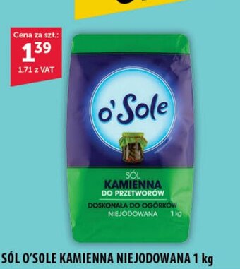 Eurocash SÓL O'SOLE KAMIENNA NIEJODOWANA 1 kg oferta