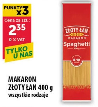 MAKARON ZŁOTY ŁAN 400 g