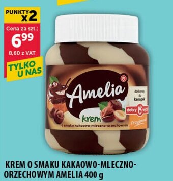 Eurocash KREM O SMAKU KAKAOWO-MLECZNO-ORZECHOWYM AMELIA 400 g oferta