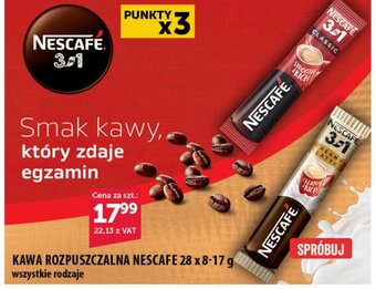 Eurocash KAWA ROZPUSZCZALNA NESCAFE 28 x 8-17 g oferta