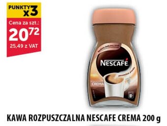 Eurocash KAWA ROZPUSZCZALNA NESCAFE CREMA 200 g oferta