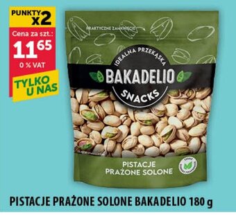 Eurocash PISTACJE PRAŻONE SOLONE BAKADELIO 180 g oferta