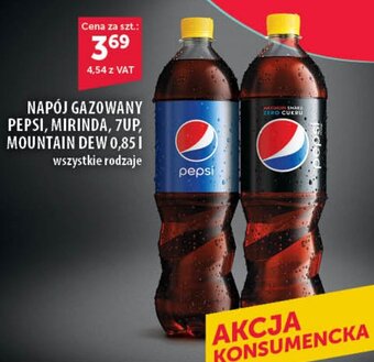 Eurocash NAPÓJ GAZOWANY PEPSI, MIRINDA, 7UP, MOUNTAIN DEW 0,85 l oferta