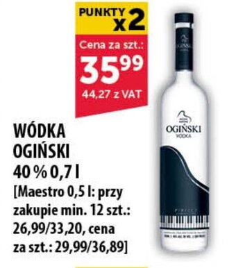 Eurocash WÓDKA OGIŃSKI 40% 0,7l oferta