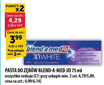 Eurocash PASTA DO ZĘBÓW BLEND-A-MED 3D 75 ml oferta
