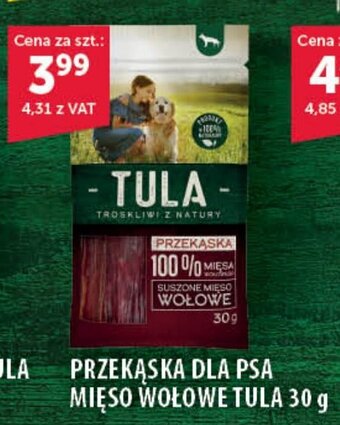 Eurocash PRZEKĄSKA DLA PSA MIĘSO WOŁOWE TULA 30 g oferta