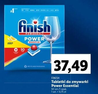 Lidl FINISH Tabletki do zmywarki Power Essential 50szt. oferta