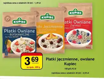 Gram Market Kupiec Płatki jęczmienne, owsiane za opak. 400 g oferta