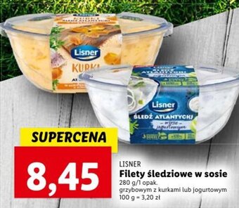 Lidl Lisner Filety śledziowe w sosie 280 g oferta