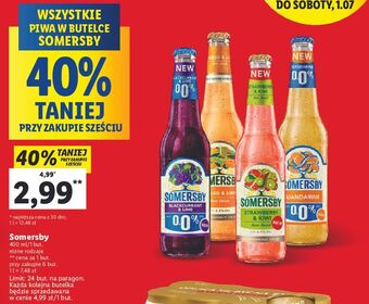 Lidl Piwo somersby mango & lime oferta
