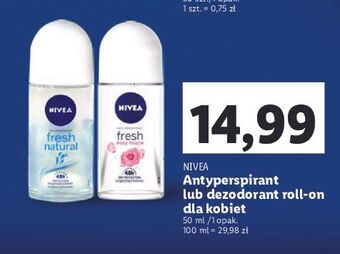 Lidl Antyperspirant nivea fresh natural oferta