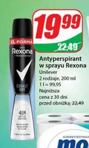 Dino Antyperspirant rexona men cobalt dry oferta