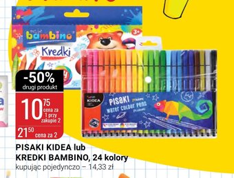 bi1 Pisaki Kidea lub kredki Bambino 24 kolory oferta