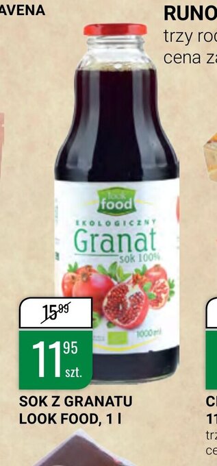 bi1 Sok z granatu Look Food 1l oferta