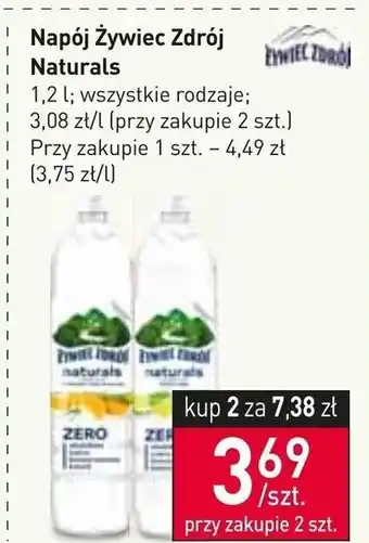 Stokrotka Żywiec Zdrój Napój Naturals 1,2l oferta