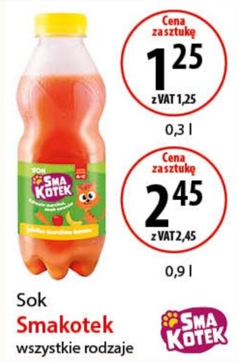 Eurocash Sok Smakotek 0,3l oferta