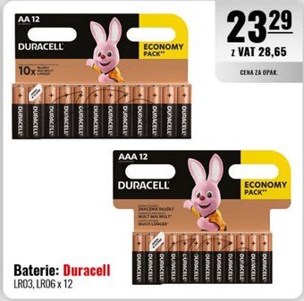 Eurocash Baterie Duracell: LR03, LR06 x 12 oferta