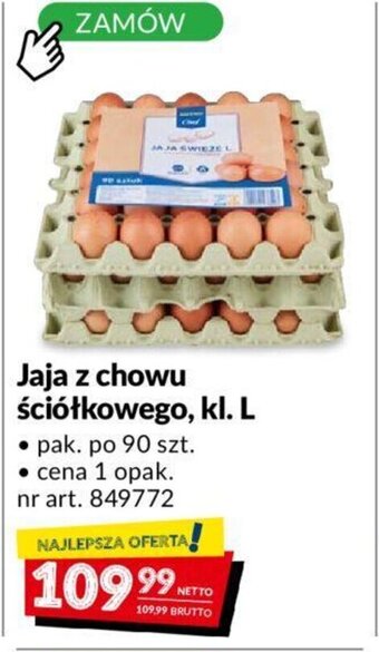Makro Jaja z chowu ściółkowego, kl. L 90szt. oferta